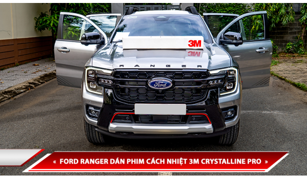 FORD RANGER DÁN PHIM CÁCH NHIỆT 3M CRYSTALLINE PRO